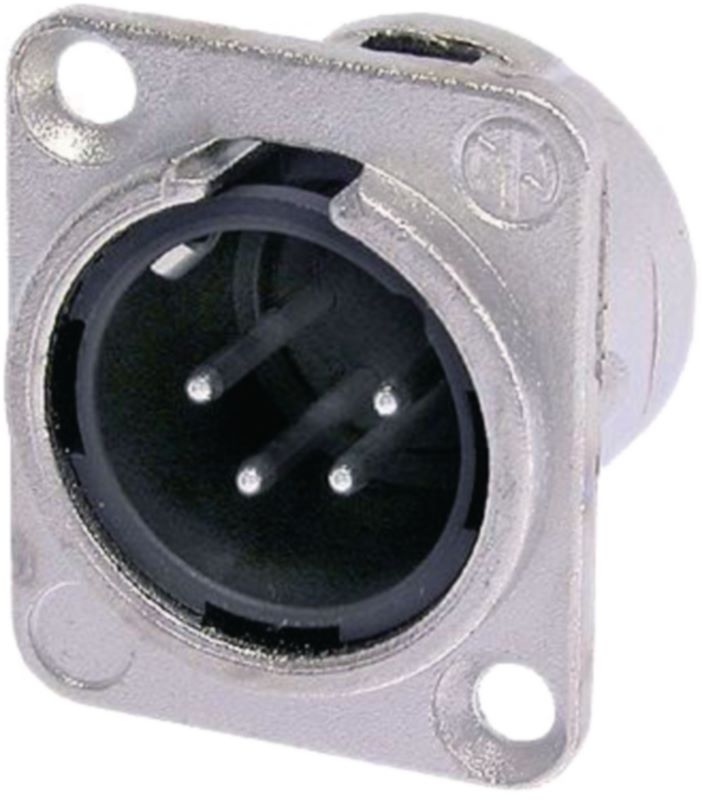 Conetor XLR Macho Metal Prateado