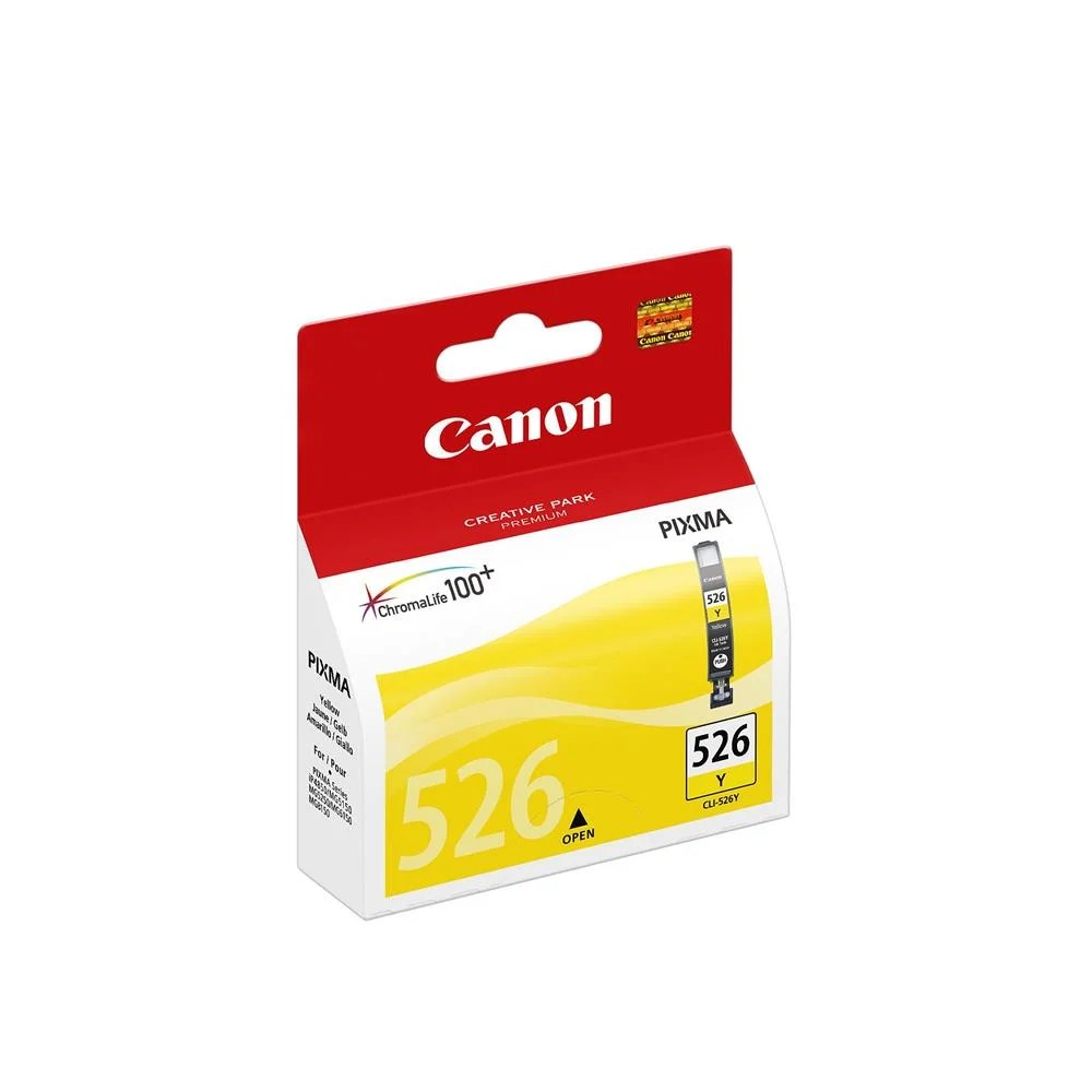 Canon Ink Cart. Cli-526y F?r Ip4850/Mg5150/Mg5250/Mg5350 Mg6150/Mg6250/Mg8150/Mg8250/ Mx715/Mx895 Ye