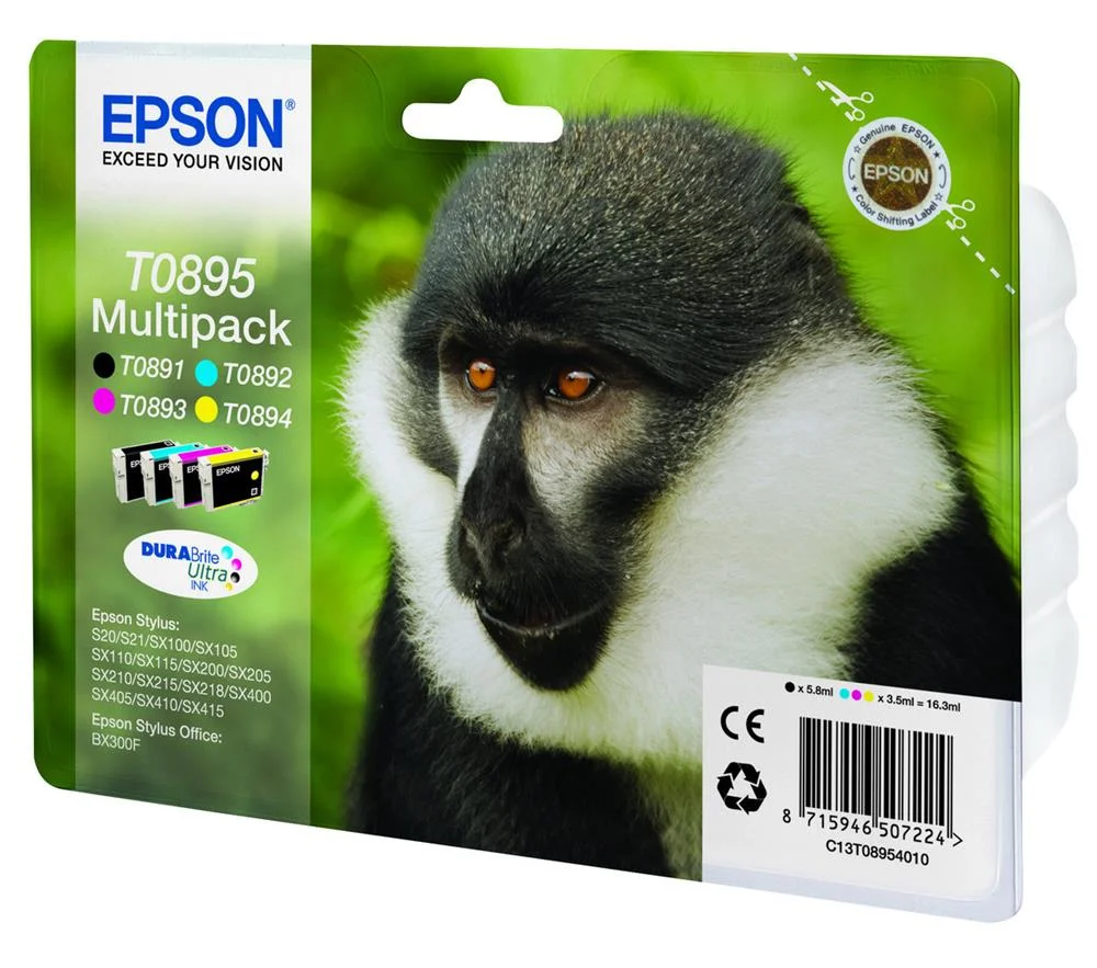Tinta Epson T0895 Multipack 4 S20 Sx105 Sx205 405