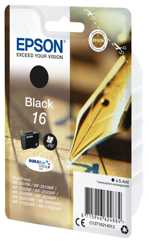Tinta Epson Durabrite 16 Negra Wf2010w 2510wf 252.