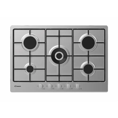 Placa c/ 5 Bocas a G&aacute;s 745x510mm (Inox) - CANDY