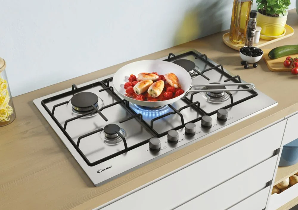 Placa c/ 5 Bocas a G&aacute;s 745x510mm (Inox) - CANDY