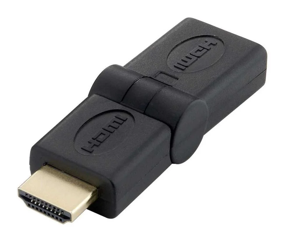 Equip Hdmi Adapter          A-D St/Bu  180 Grad Knickbar  Sw Polybeutel