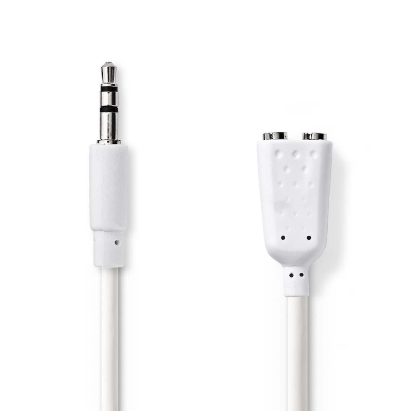 Cabo Jack 3.5mm Macho p/ 2x Jack 3.5mm Femea 0.2m