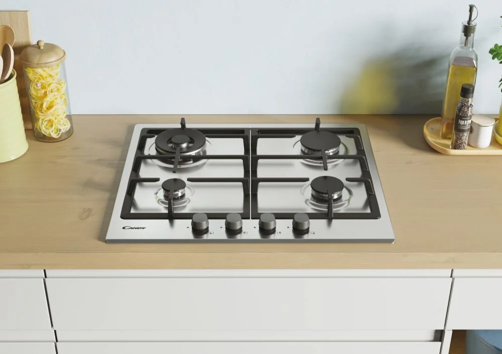 Placa 4 Bocas a G&aacute;s 595x510mm (Inox) - CANDY