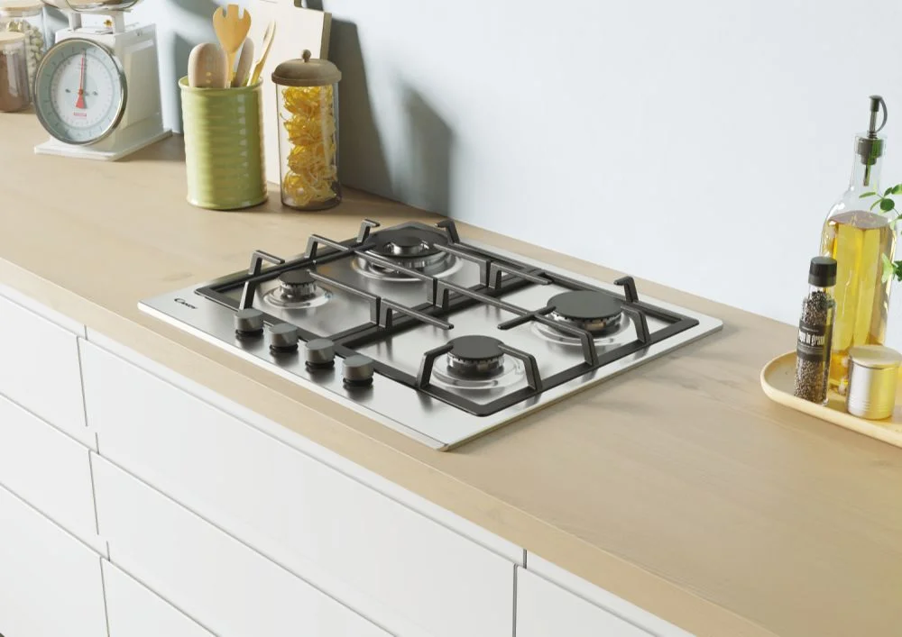 Placa 4 Bocas a G&aacute;s 595x510mm (Inox) - CANDY