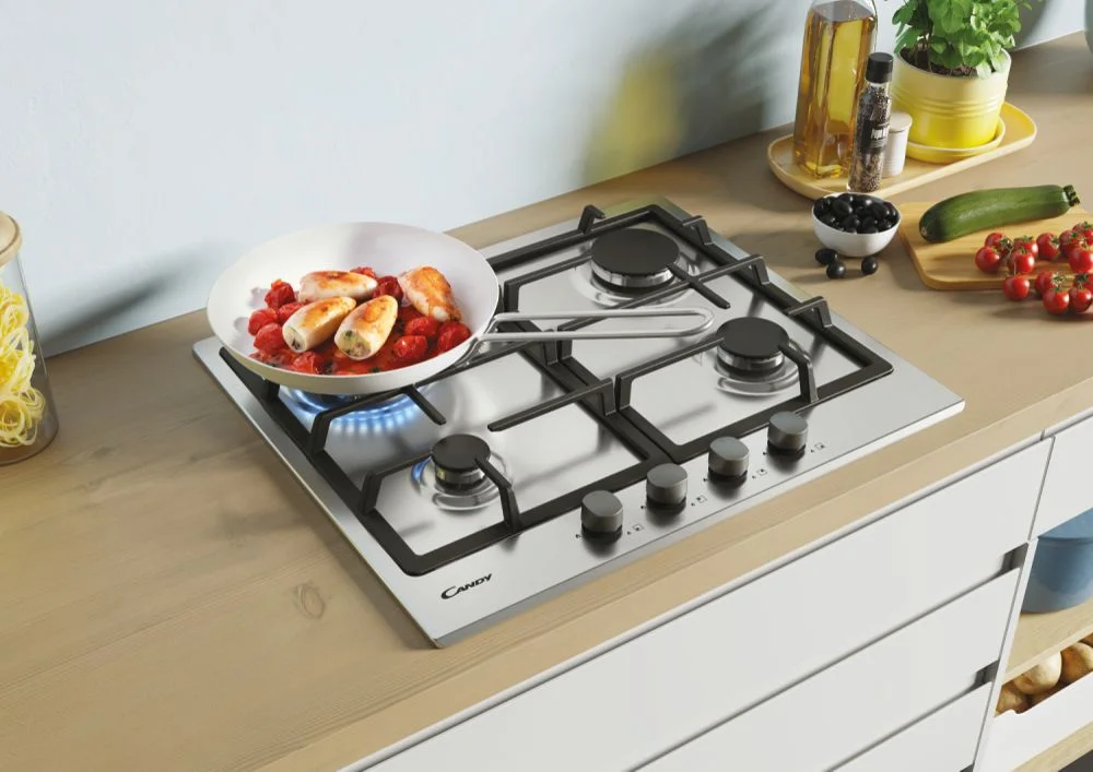 Placa 4 Bocas a G&aacute;s 595x510mm (Inox) - CANDY