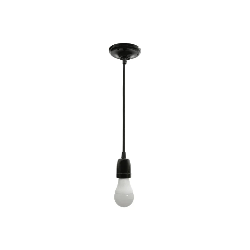 Candeeiro Pendente E27 Ceramico Preto