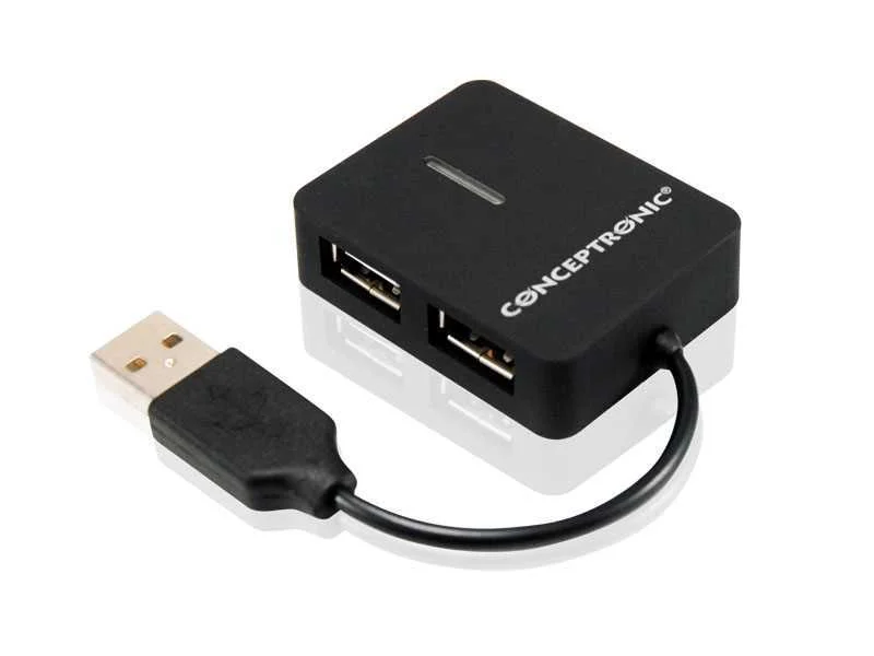 Hub Conceptronic Travel 4-Portas Usb 2.0 Black - .