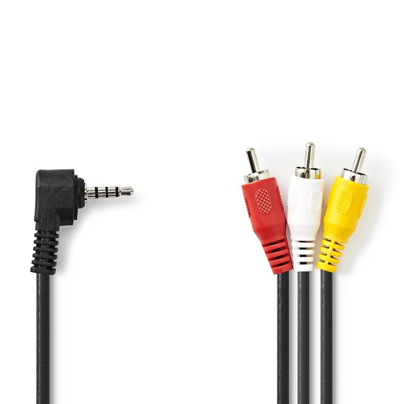 Cabo Macho Av de 3 5mm - 3x Rca Macho 2m