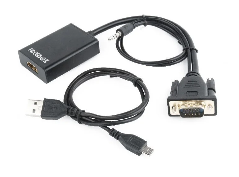 Adaptador Gembird Vga a Hdmi 0,15m Con Audio 3.5mm
