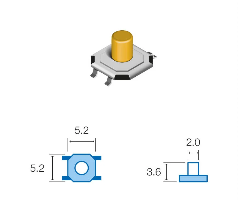 Pulsador de Tacto Smd