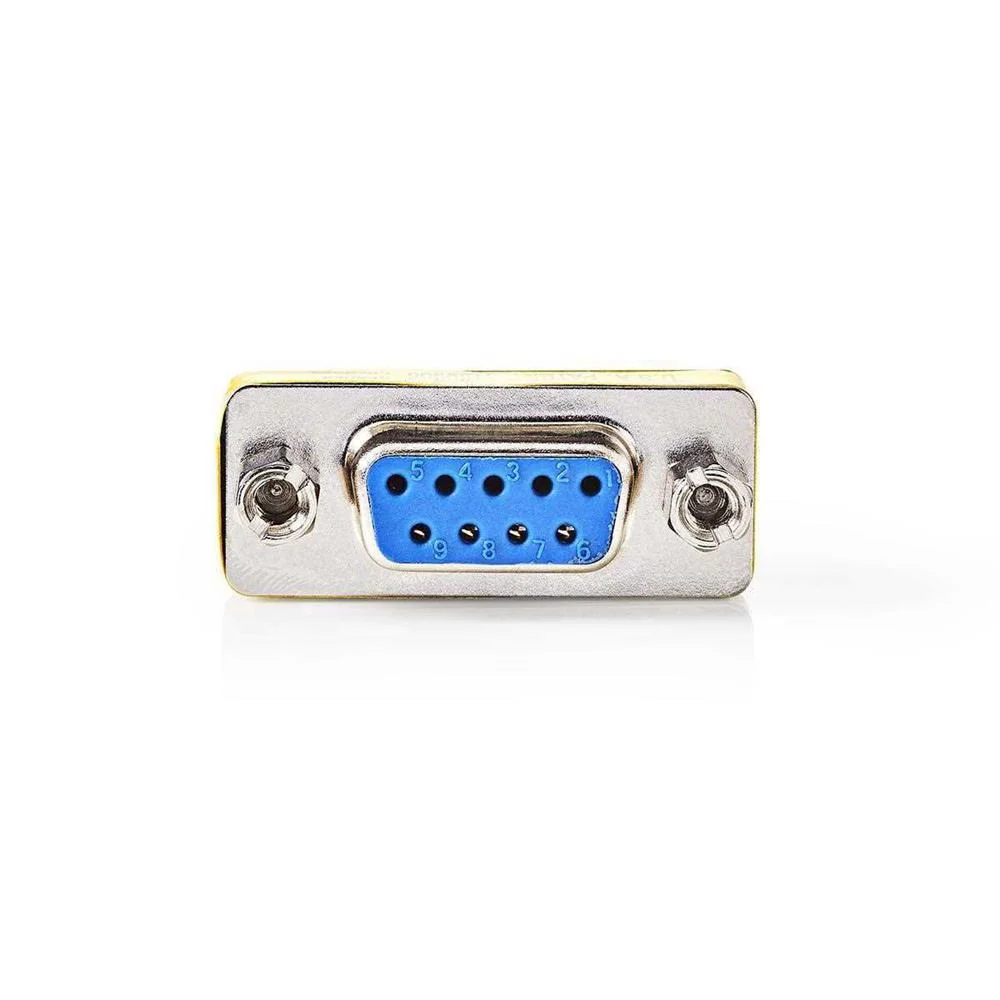 Conector Met&aacute;lico D-Sub 9p Hembra a D-Sub 9p Hemb.