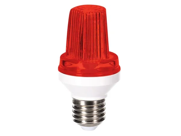 Mini L&acirc;mpada LED Estrobosc&oacute;pica - Casquilho E27 - 3 W - Vermelha
