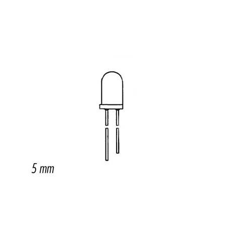 Luz LED Verde Difusa Intermitente de 5 Mm