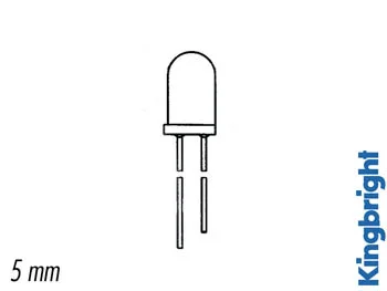 L&aacute;mpara LED Bicolor Verm Bipolar 5mm