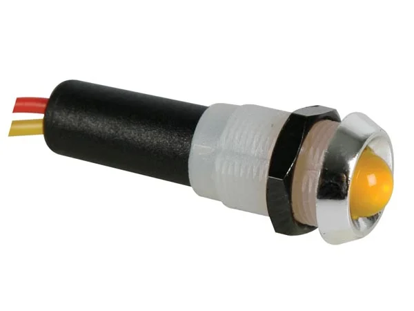 Led Lamp 24v Yellow - Chrome Housing