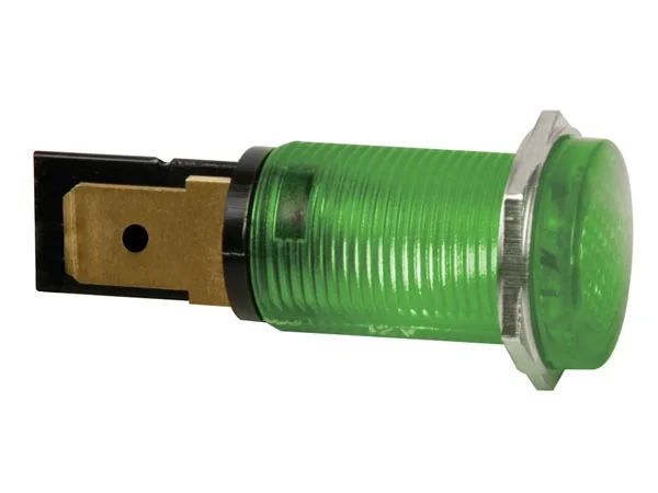 Round 14mm Panel Control Lamp 12v Green