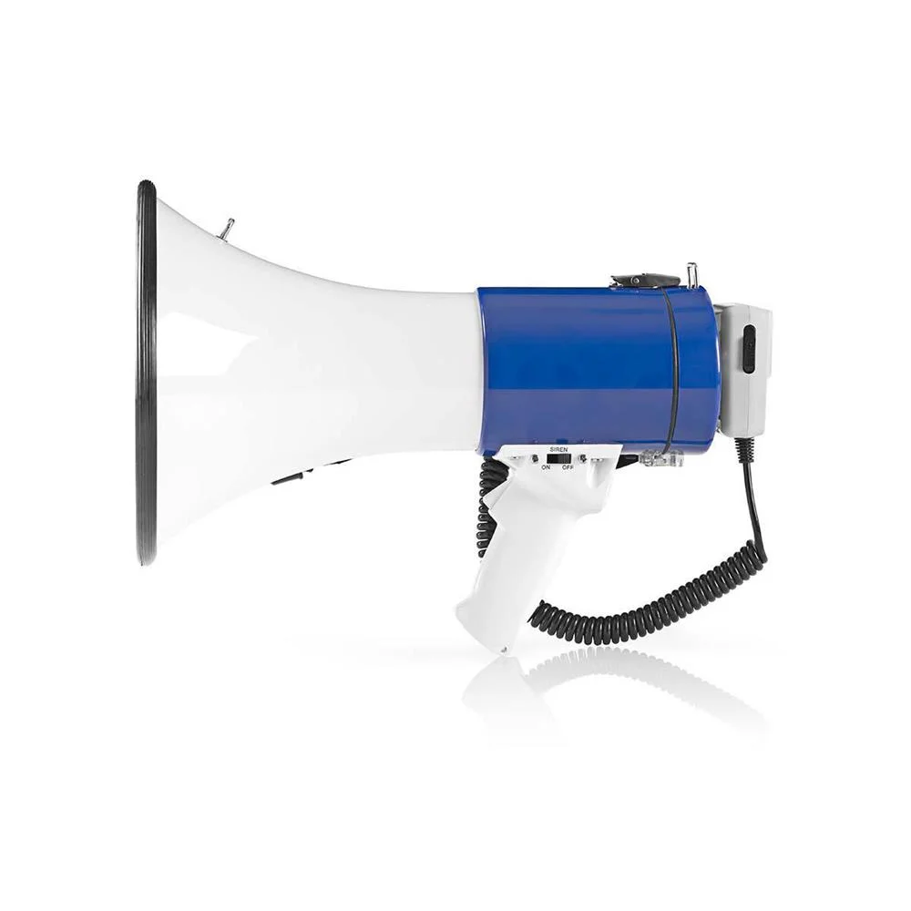 Megafone | 25 W | Alcance de 1500 m | Microfone r.