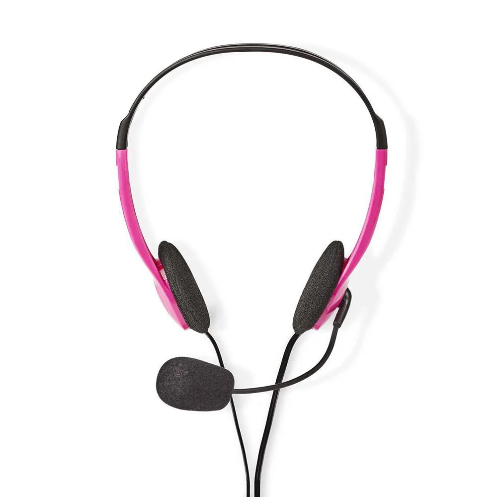 Fones de Ouvido para Pc 2conectores 2m Cor de Rosa