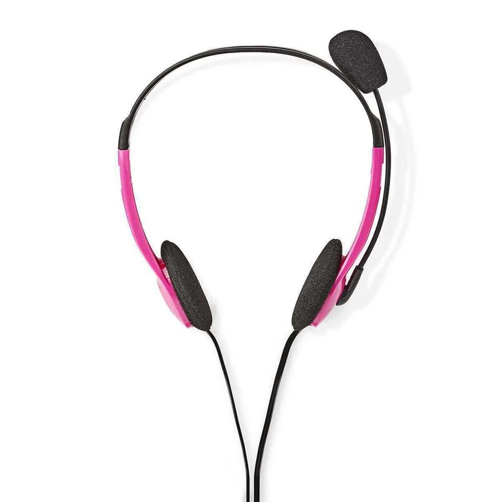 Fones de Ouvido para Pc 2conectores 2m Cor de Rosa