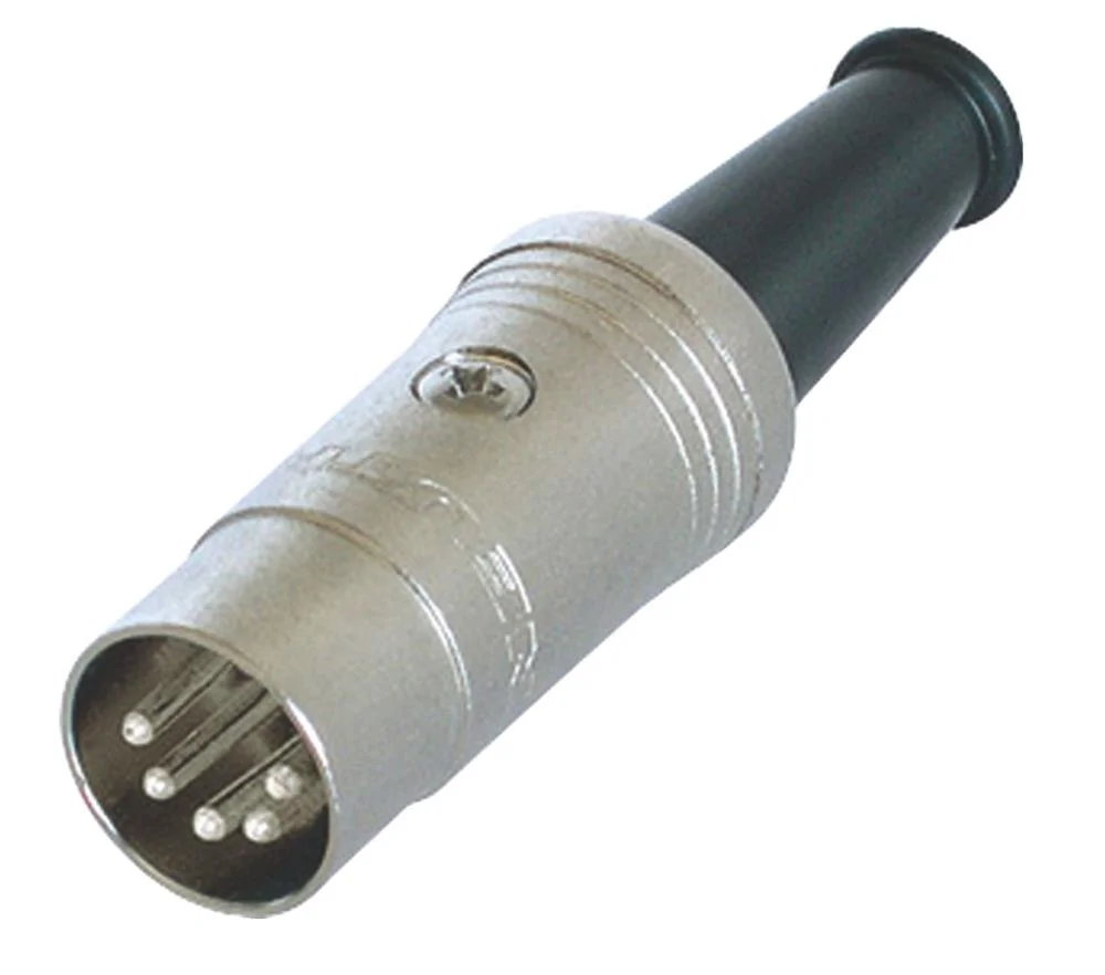 Conector Din Macho Metal Plata