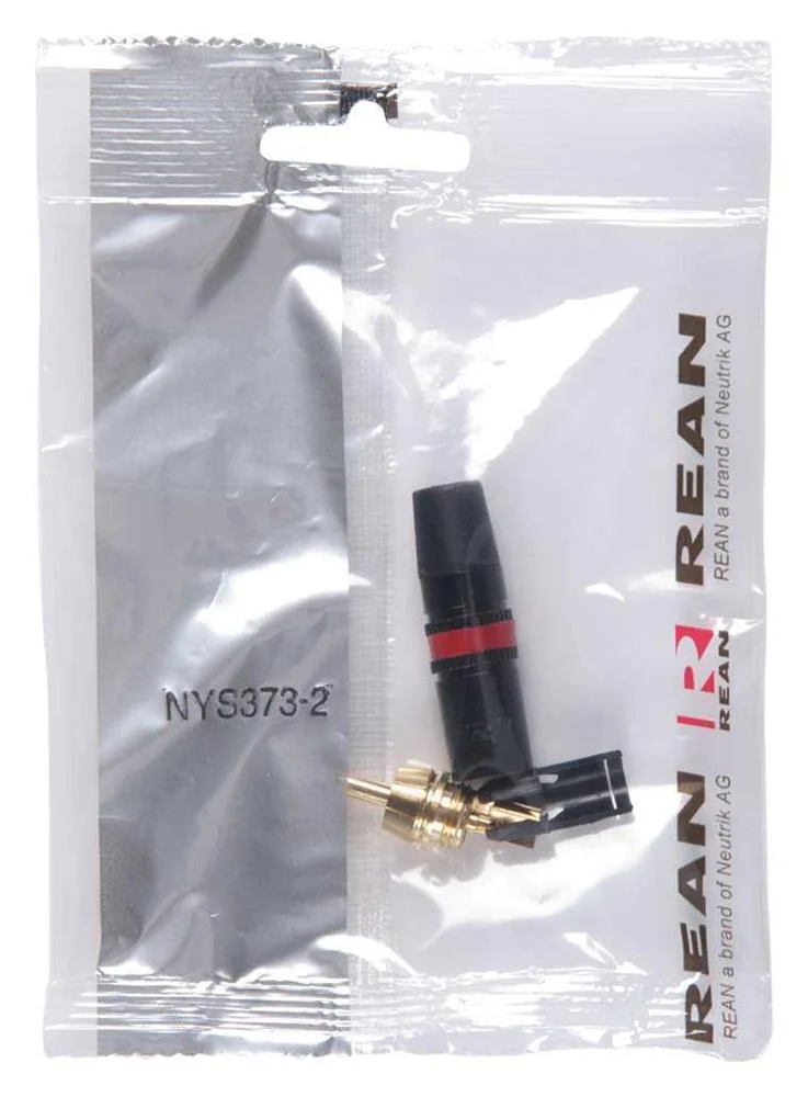 Conector Rca Macho com Faixa de Identifica&ccedil;&atilde;o Vermelha