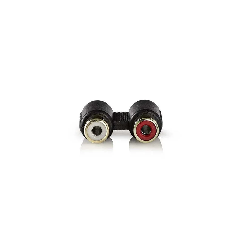 Adaptador de &aacute;udio Stereo | 2x RCA F&ecirc;mea - 2x RC.