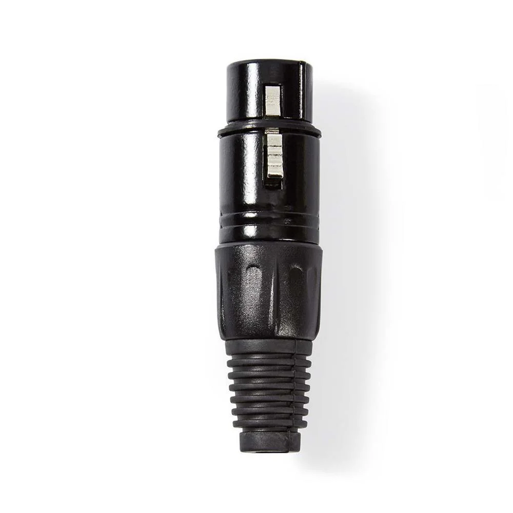 Conector Xlr  3 Pin F&ecirc;mea Xlr  Preto