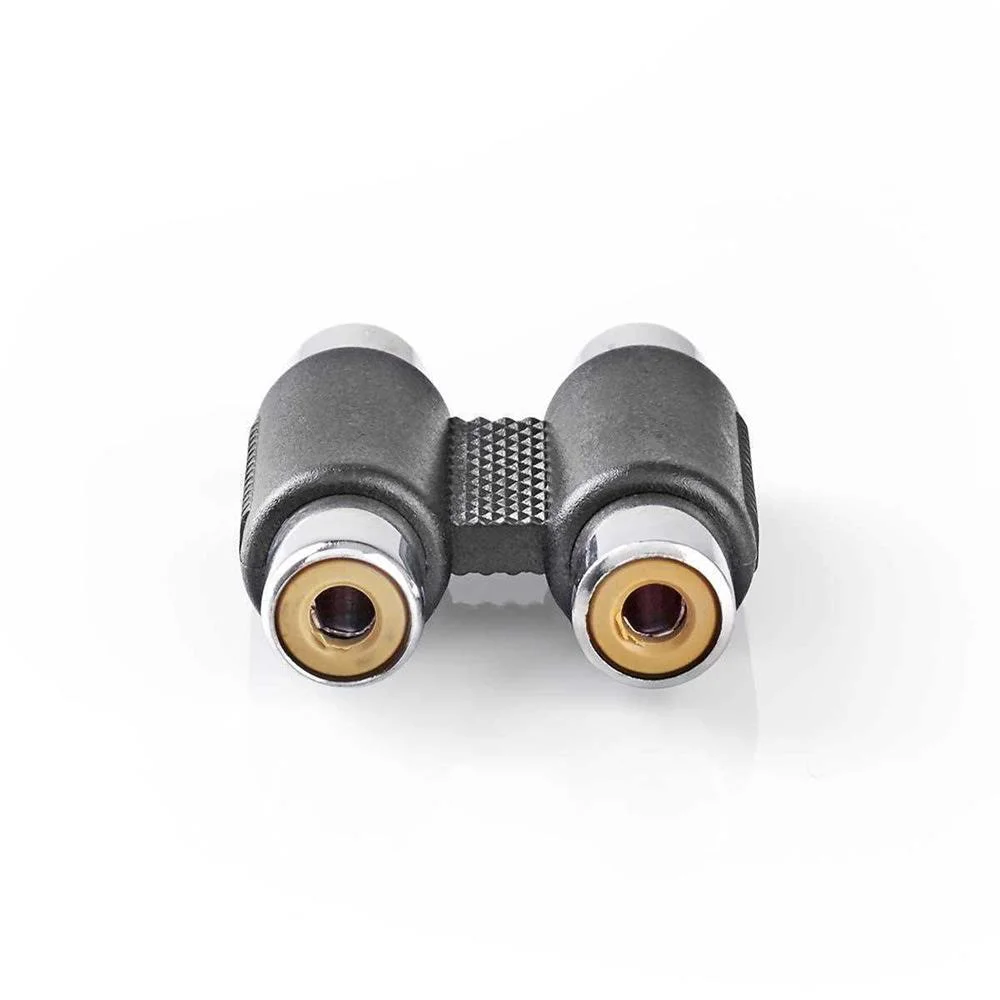 Adaptador de &Aacute;udio Stereo  2x Rca Female - 2x R.