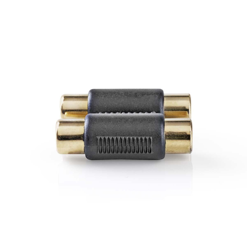 Adaptador de Audio Est&eacute;reo | 2x Rca Hembra - 2x R.