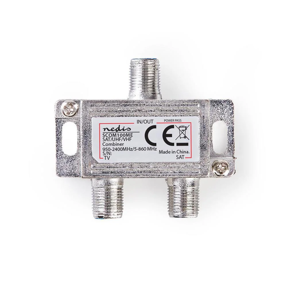 Combinador de Sat&eacute;lite  de 2 a 1  Conector F  .