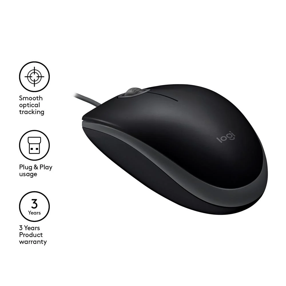 Raton Logitech B110 Silent Usb Negro