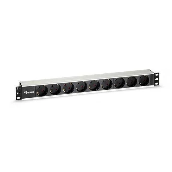 Equip Steckdosenleiste 19"(1he)9fach Schukon. 1.8m Alu