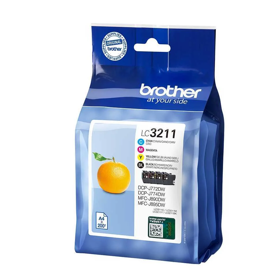 Tinteiro Brother Lc3211val Pack 4 Cores - Dcpj572, Mfcj491/497/890/895