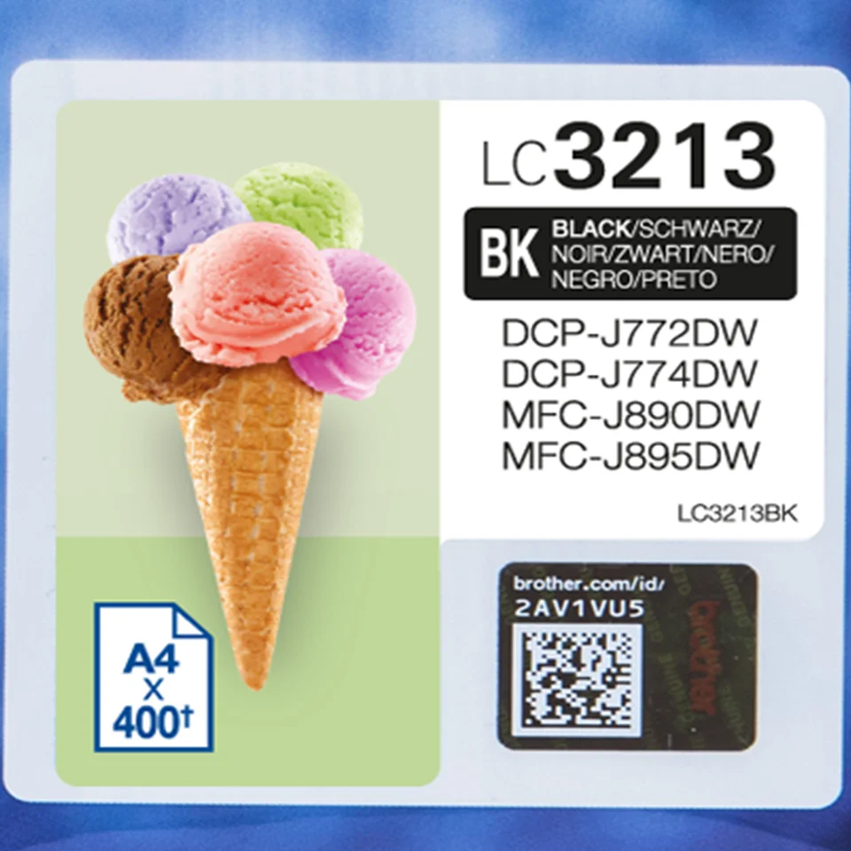 Tinta Lc3213bk Larga Duraci&oacute;n Negro Brother