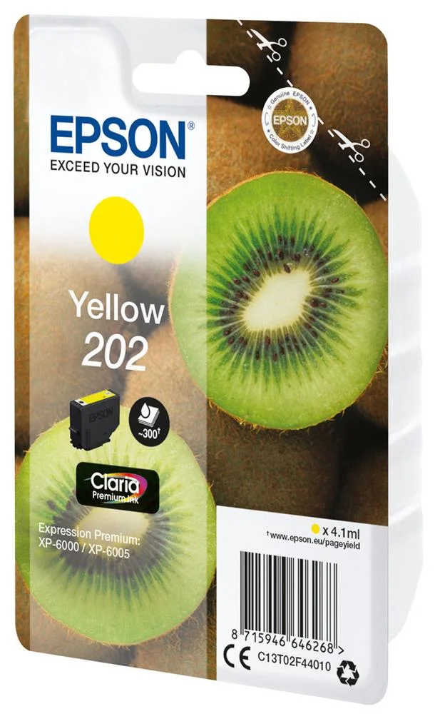 Tinteiro EPSON 202 Yellow Claria Premium XP-60xx .