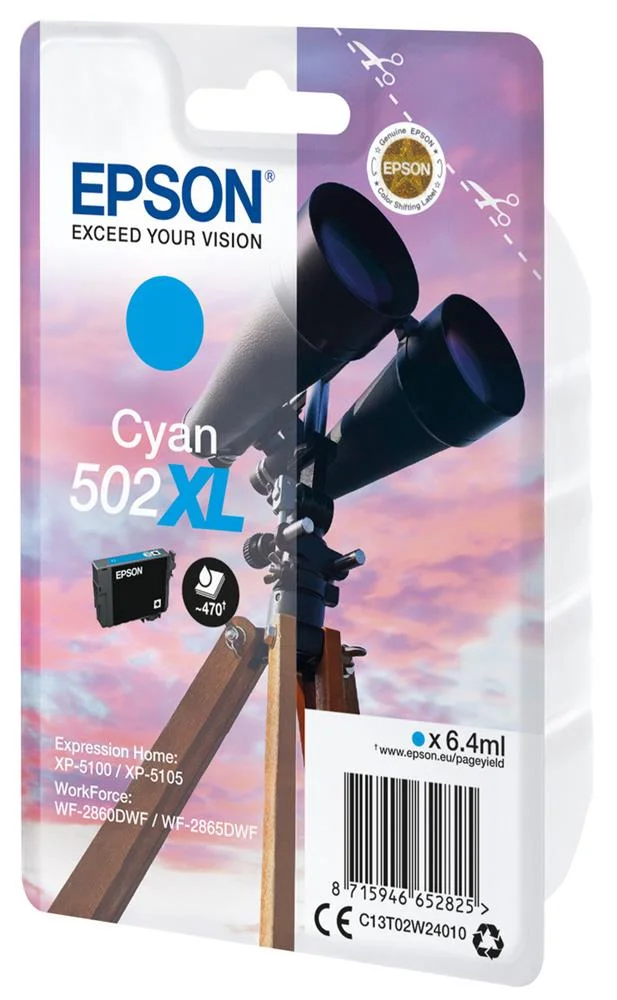 Cartucho de Tinta Original Epson N&ordm;502 Xl Alta Ca.