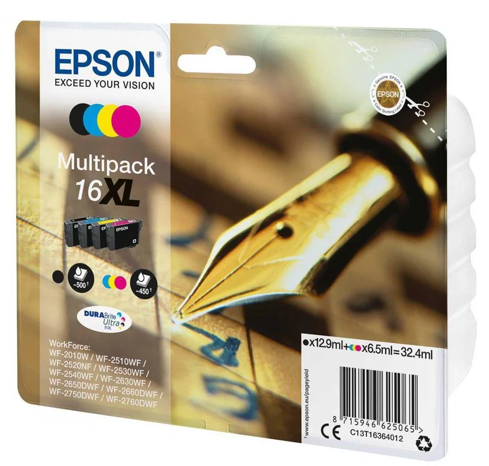 Cartucho de Tinta 16xl Multipack Negro + Primario.