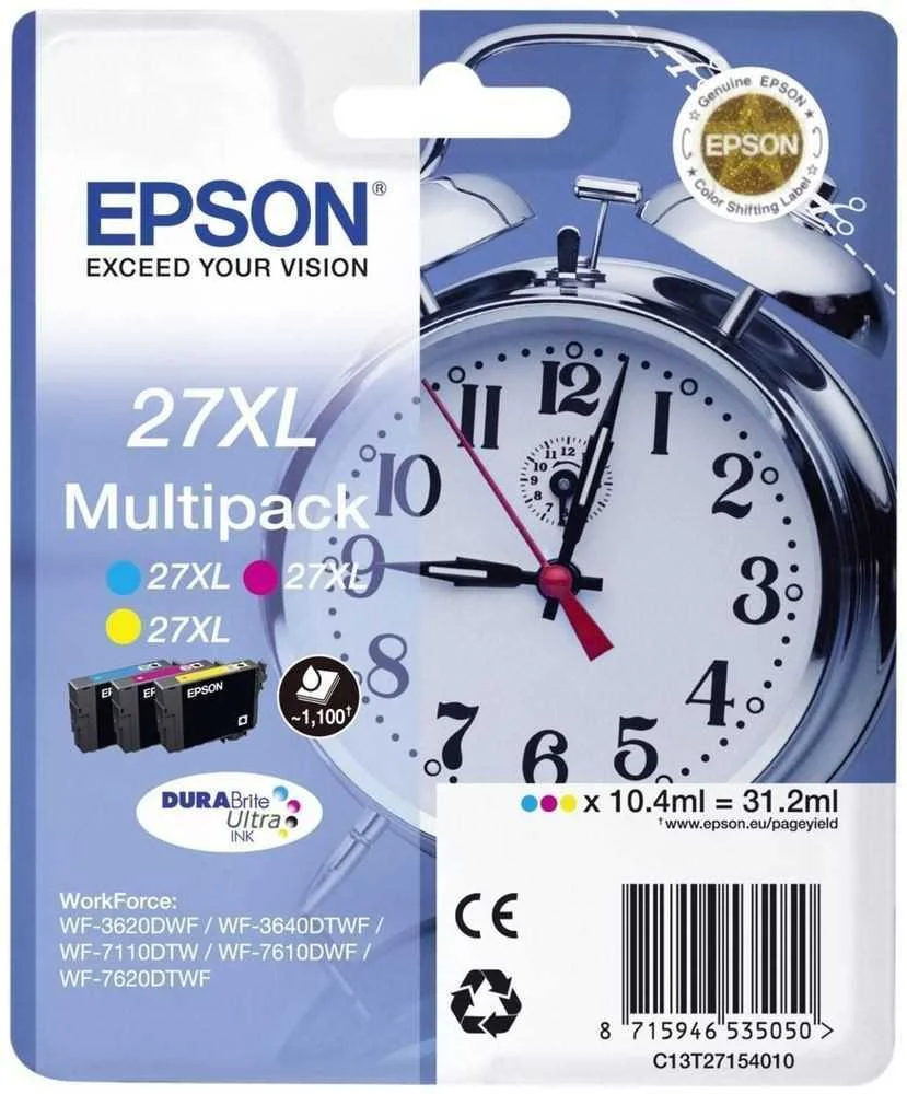 Cartucho de Tinta Original Epson N&ordm;27 Xl Alta Cap.