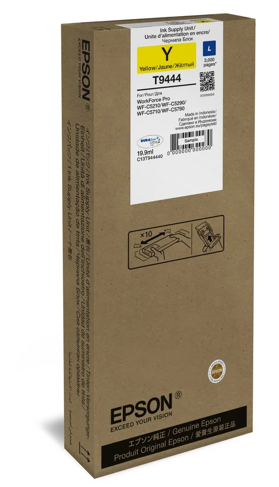 Cartucho de Tinta Epson Serie L Amarillo Wf-C5xxx.