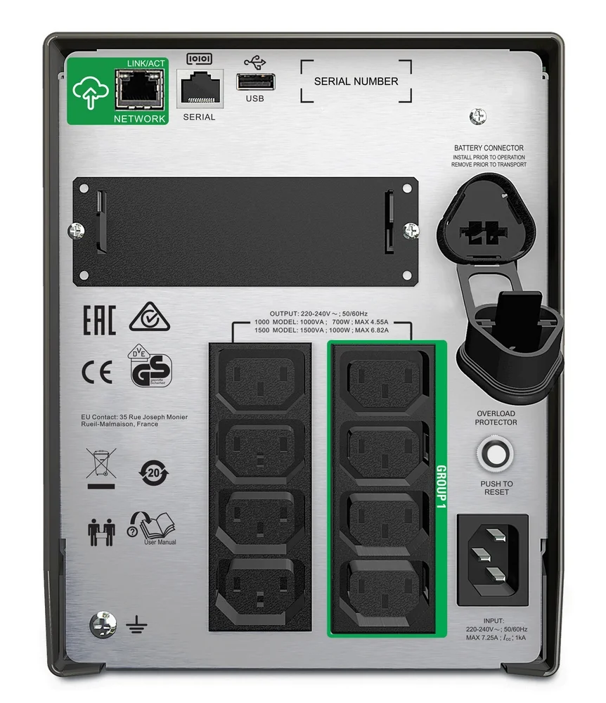 Apc Usv Smt1500ic      Smartups 1500va Lcd 230v Smartconnect