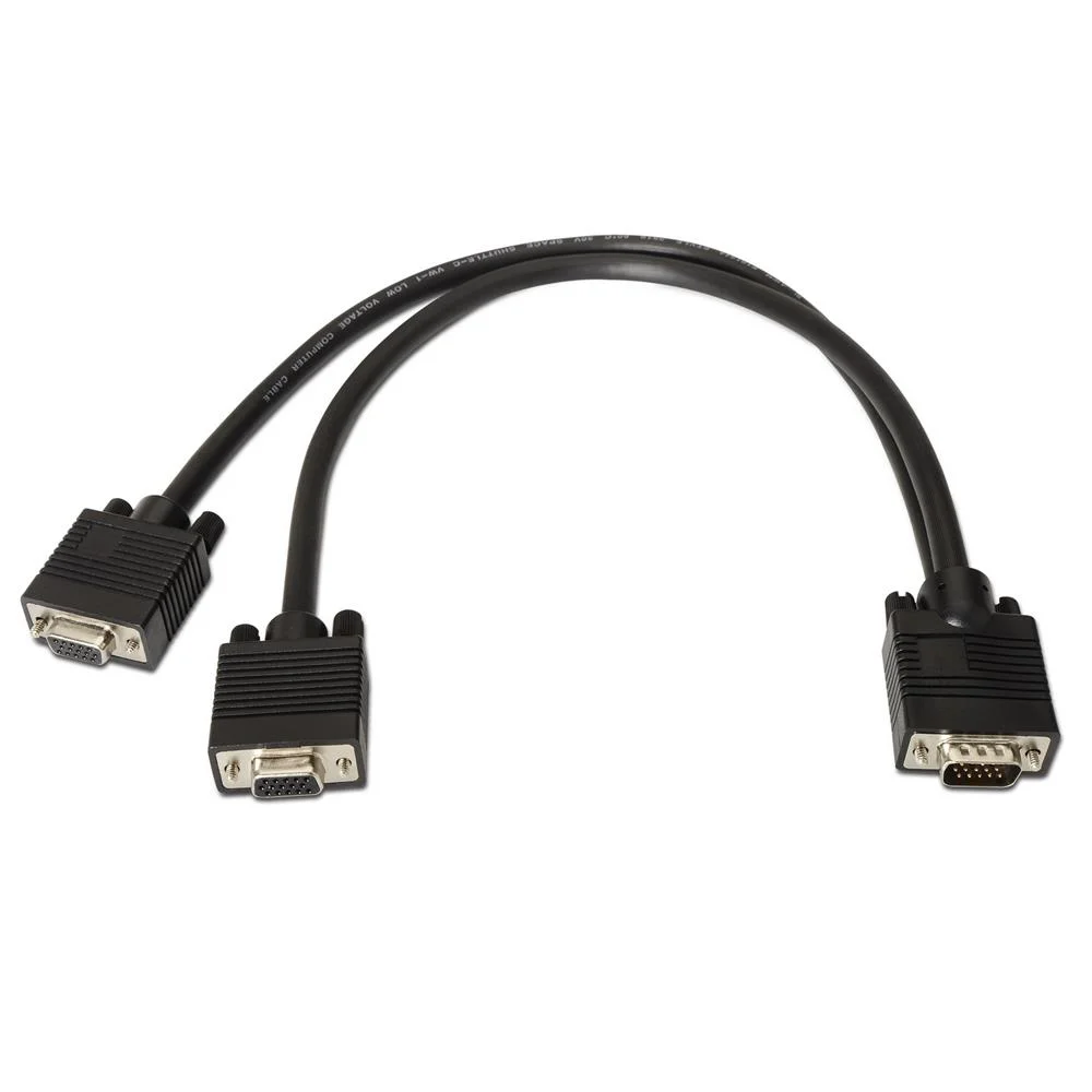 Cabo de V&iacute;deo Vga Macho - 2x Svga F&ecirc;mea (45cm)