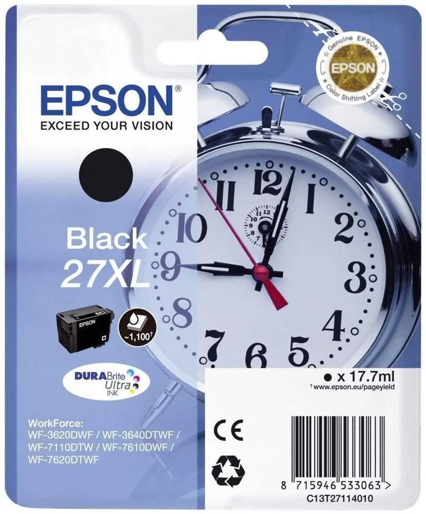 Cartucho de Tinta 27xl Durabrite Ultra Ink Negro .