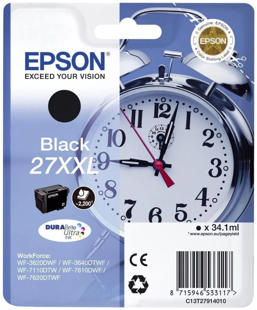 Epson Ink Cart. C13t27914012 F?r Wf-3620dwf/3620wf/3640dtwf/ 7110dtw/7610dwf/7620dtwf Black Xxl