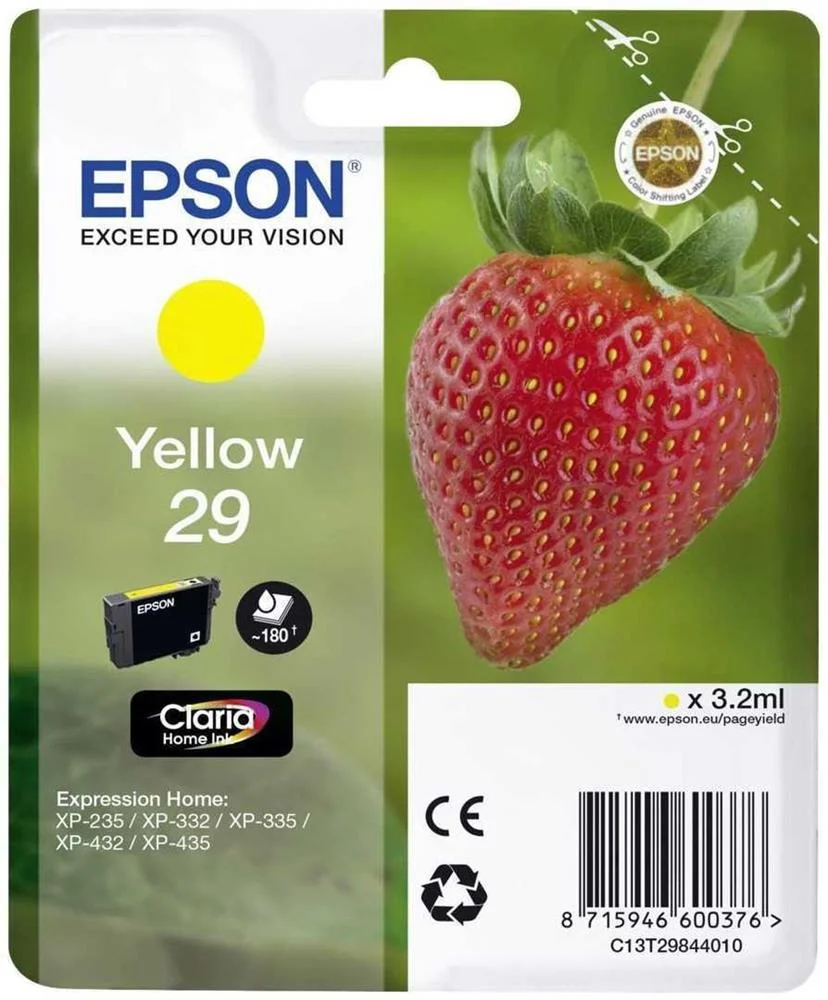 Epson Tinteiro Amarelo 29 Claria Home Xp235/332/3.
