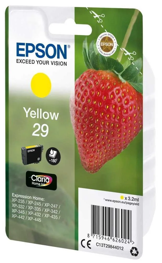 Epson Tinteiro Amarelo 29 Claria Home Xp235/332/3.