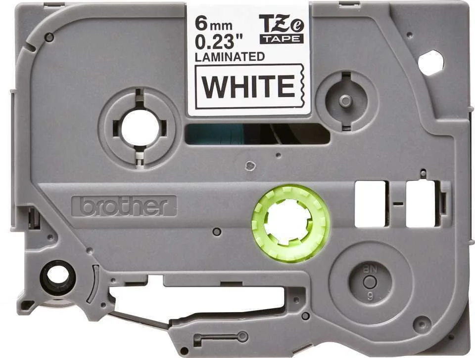 Brother Fita 6mm Branco/Preto