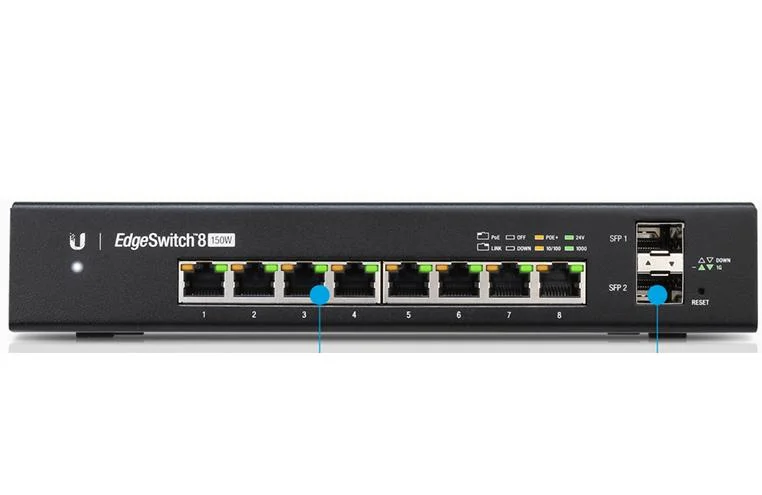 Ubiquiti Networks Edgeswitch 8 Managed Gigabit Ethernet (10/100/1000) Black Power Over Ethernet (Poe