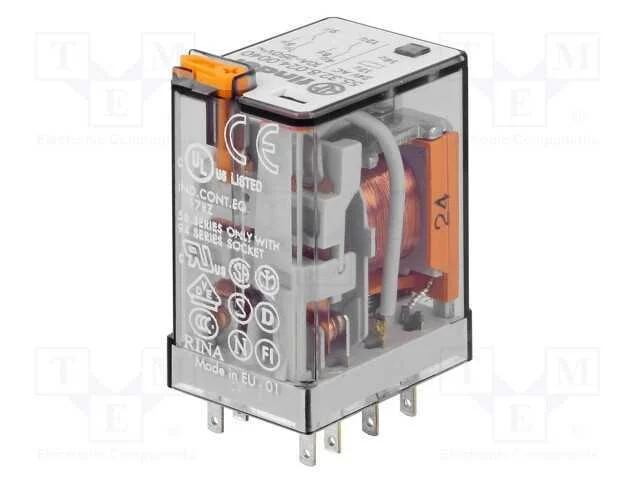 Rel&eacute; Ele. Dpdt 24vca 10a/250vca 10a/30vcc